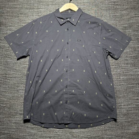 O'Neil Shirt Men's L Gray Short Sleeve Button Up SP2104106 - Picture 2 of 11